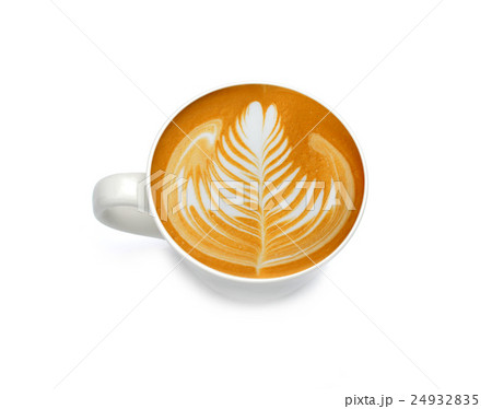 Latte Art, coffee isolated on white background 24932835