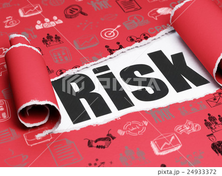 Finance concept: black text Risk under the piece Finance concept: black text Risk under the piece 24933372