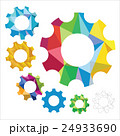 gear of crumpled paper in different colors 24933690