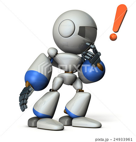 耳をかたむけるキュートなロボット 24933961