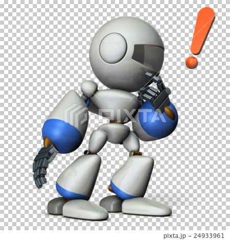 耳をかたむけるキュートなロボット 24933961