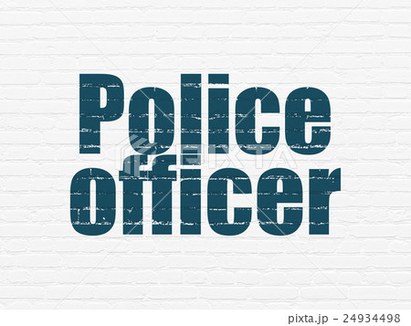 Law concept: Police Officer on wall background Law concept: Police Officer on wall background 24934498