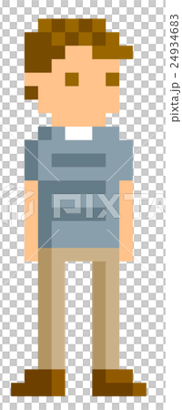 Pixel illustration: Young man 24934683