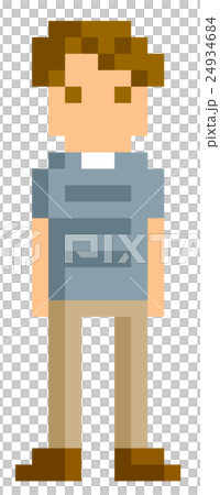 Pixel illustration: Young man 24934684
