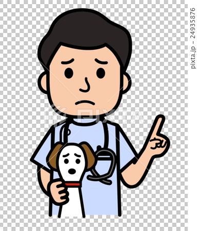動物病院医者のイラスト素材
