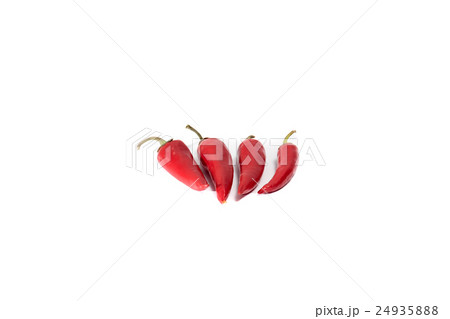 Red hot peppers on a white background 24935888