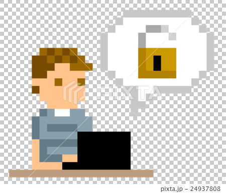 像素圖：使用個人電腦的人 24937808