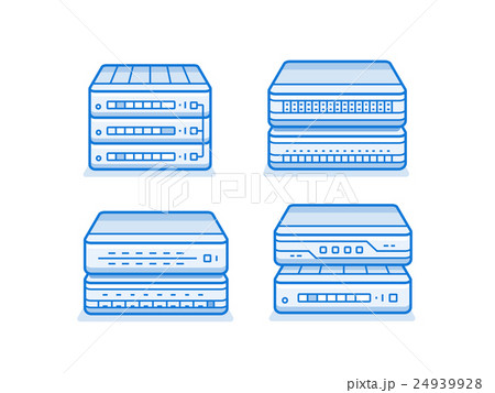 Network router icon set 24939928