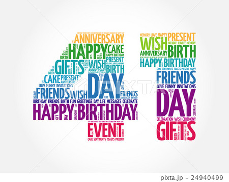 Happy 41st birthday word cloud Happy 41st birthday word cloud 24940499