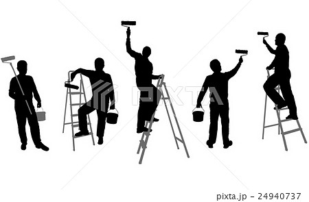 house painters silhouettes 24940737