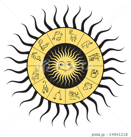 Zodiac circle with horoscope signs Zodiac circle with horoscope signs 24941218