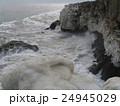 Sea coast in winter with clouds and waves 24945029