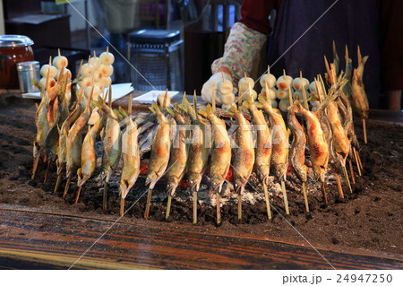 鮎の塩焼きの写真素材