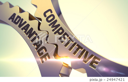 Competitive Advantage Concept. Golden Metallic 24947421