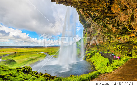 At the back of Seljalandsfoss waterfall - Iceland 24947473