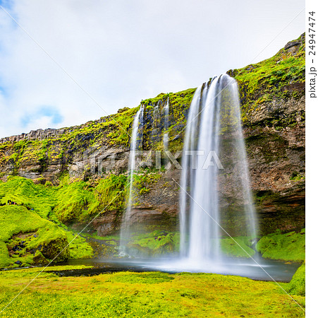 View of Seljalandsfoss waterfall - Iceland 24947474
