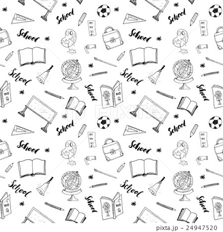 School seamless pattern HandDrawn Doodles, Vector 24947520