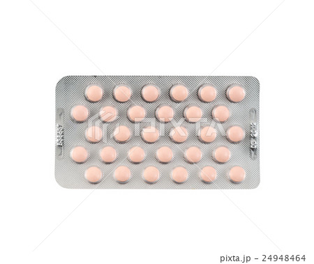 Blister bubble pack of pills isolated Blister bubble pack of pills isolated 24948464
