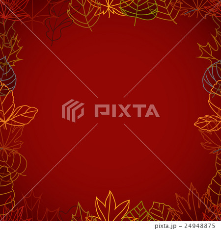 Different color autumn leaves vector frame 24948875