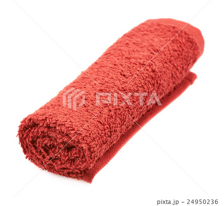 Folded terry towel isolated 24950236