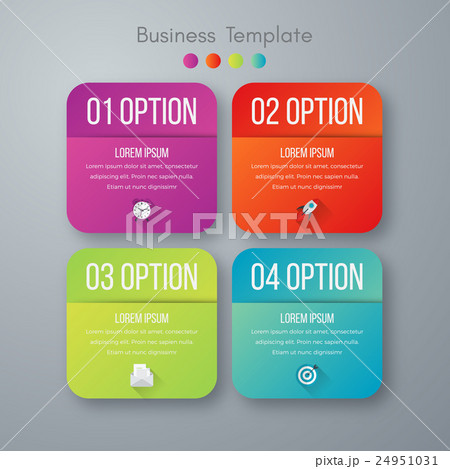 Vector illustration of four square infographics 24951031