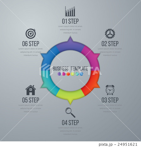 Infographic design with colored 24951621