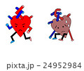 元気な心臓と疲れた心臓のイラスト 24952984