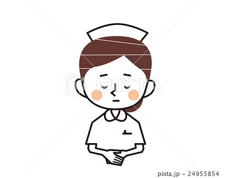 看護師 シンプル バストアップ お辞儀のイラスト素材 看護師 シンプル バストアップ お辞儀のイラスト素材