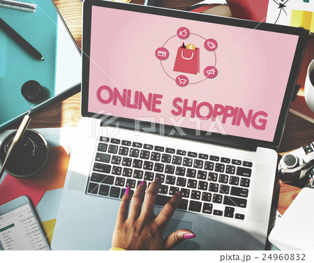 Shopping Online Buy Sale Shopahoslics Concept 24960832