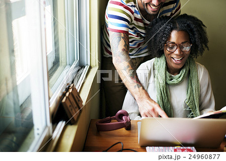 Man Woman Help Office Together Concept 24960877
