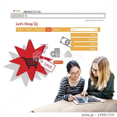 Online Shopping Marketing Sale Promotion Concept Online Shopping Marketing Sale Promotion Concept 24961759