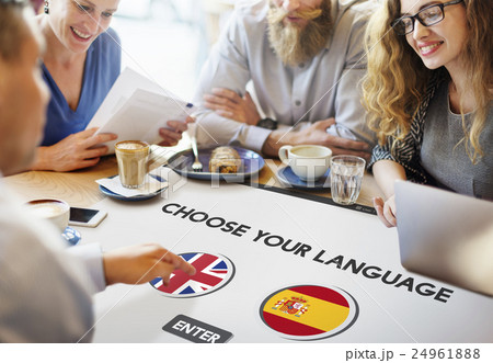 Language Dictionary English Spanish Concept 24961888