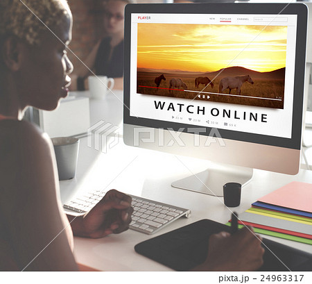 Streaming Multimedia Audio Entertainment Internet Concept Streaming Multimedia Audio Entertainment Internet Concept 24963317