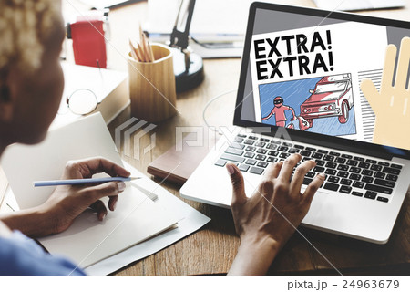 Extra Important Announcement Advertisement Concept Extra Important Announcement Advertisement Concept 24963679