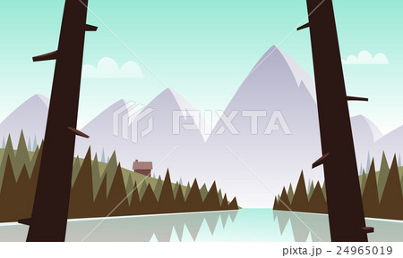 Cartoon Mountain Landscape 24965019