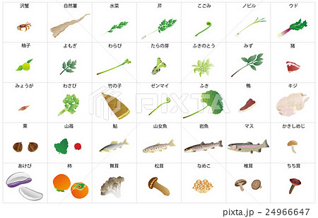 山の幸いろいろ3枠名称 24966647