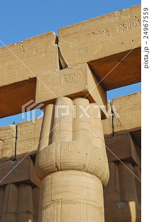 Papyrus column in Luxor temple, Egypt Papyrus column in Luxor temple, Egypt 24967559