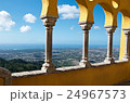 Landscape view from an old castle balcony 24967573