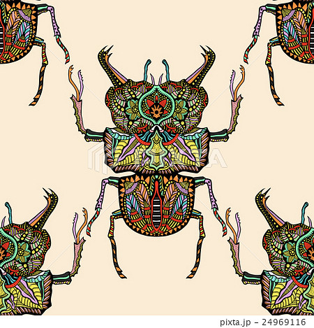 seamless pattern with beetle 24969116