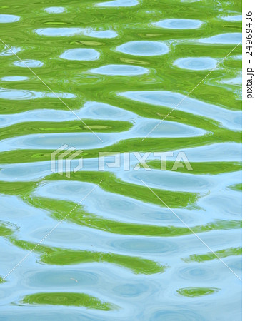 水面が創る文様は、木々の色を映し、空の色を映す、不思議な変化をする。 24969436