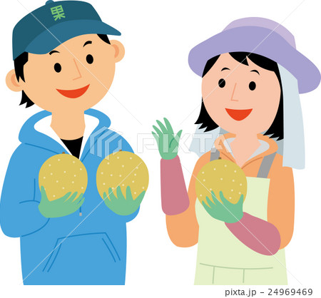 農業就労した若者が果物を生産 農業就労した若者が果物を生産 24969469