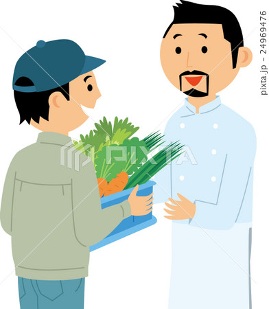 レストランへ野菜を直接納品する農家 レストランへ野菜を直接納品する農家 24969476