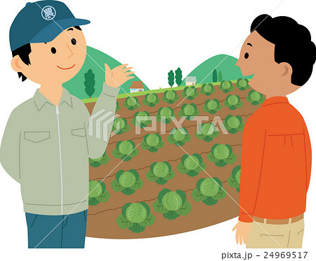 地方の農園を訪れる外国人旅行者 地方の農園を訪れる外国人旅行者 24969517