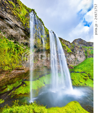 View of Seljalandsfoss waterfall - Iceland 24971757