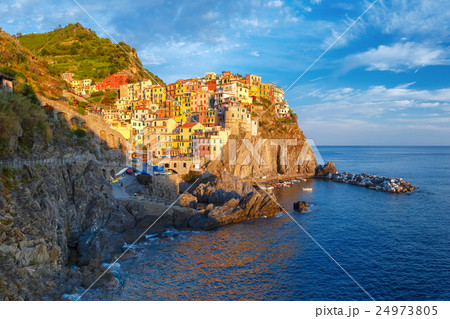 Panorama of Manarola, Cinque Terre, Liguria, Italy 24973805