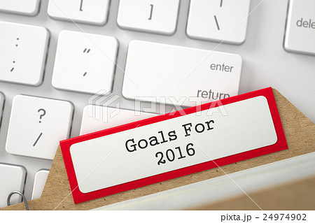 Sort Index Card with Inscription Goals For 2016 24974902