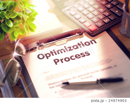 Optimization Process on Clipboard. 3D. Optimization Process on Clipboard. 3D. 24974903