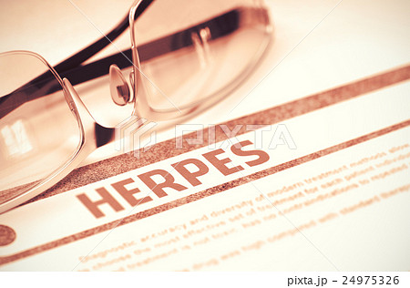 Diagnosis - Herpes. Medicine Concept. 3D 24975326