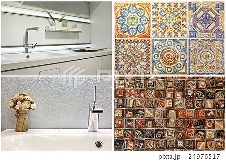 Modern style of washbasin in the bathroom and the 24976517