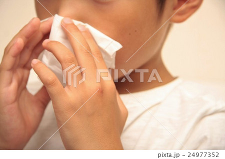 鼻をかむ男の子 24977352